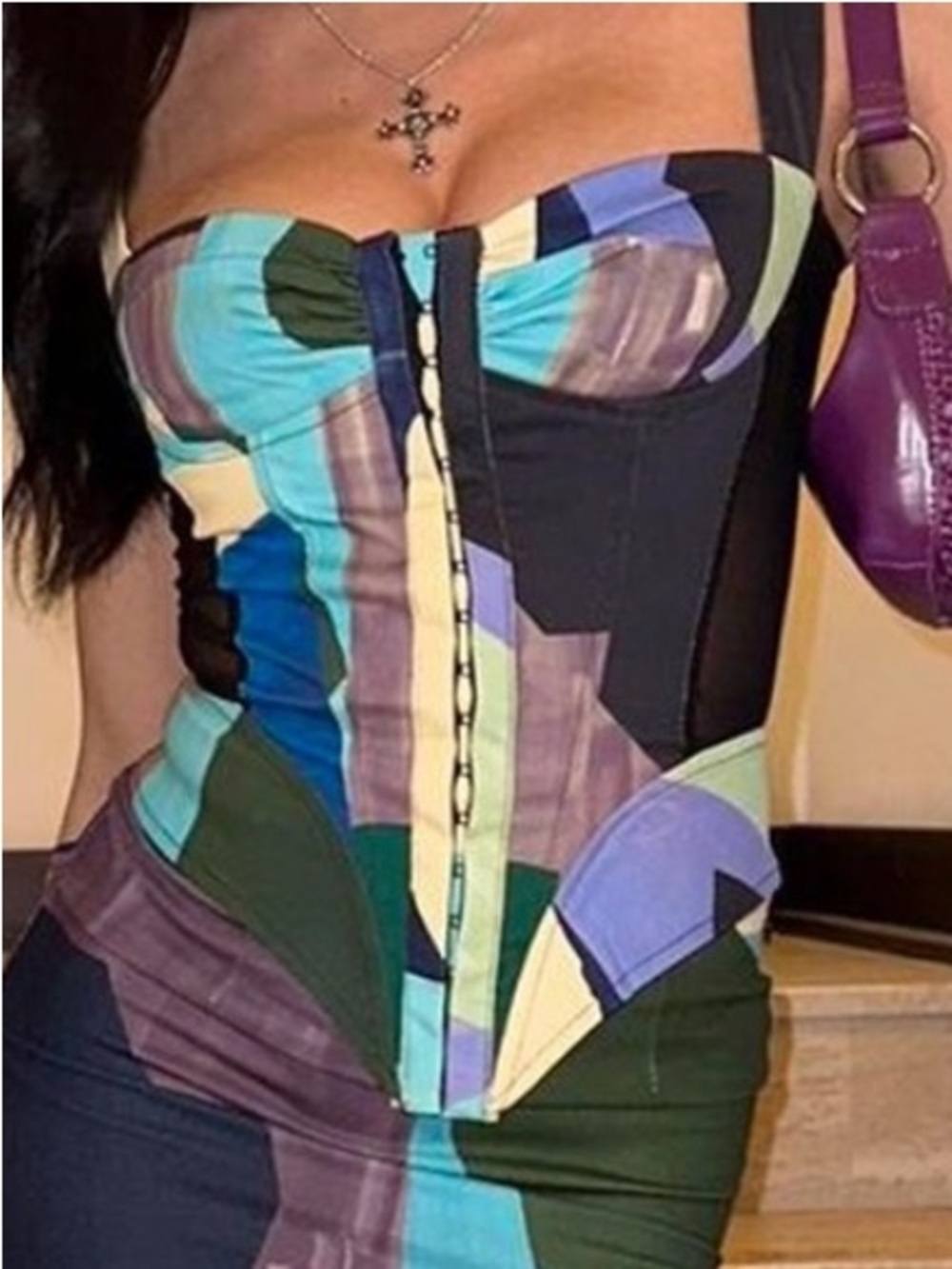Miaou x Paloma Elsesser Deville Corset Top Multicolor Large